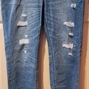 White House Black Market Girlfriend Distressed Blue Women's Jeans